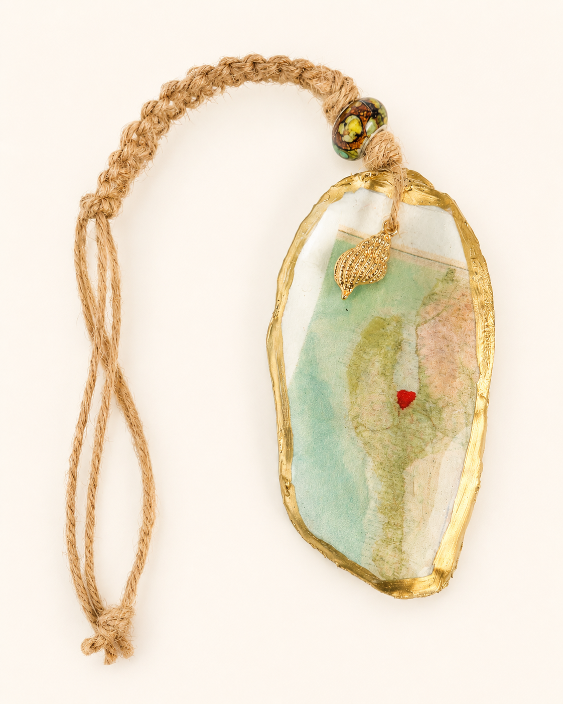 Oyster Shell Hanging Charm - Rhins of Galloway Old Map