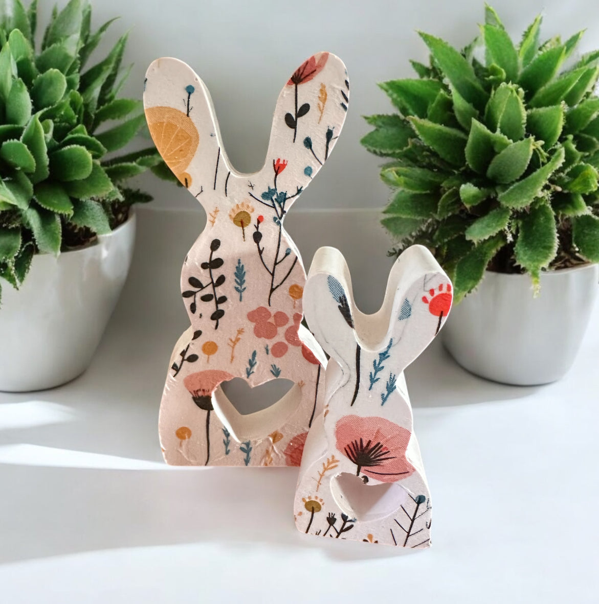 Unscented Aroma Stone - Mummy and baby bunnies
