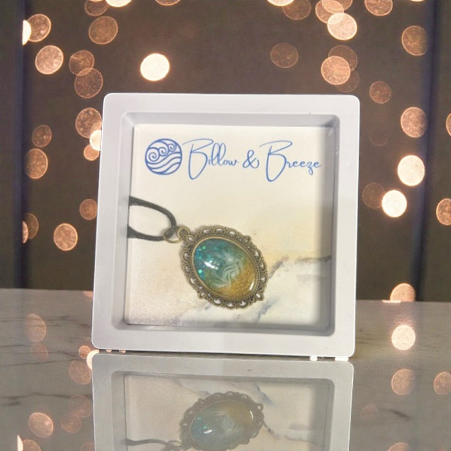Beach Themed Necklace - Silver Filigree Design Pendant