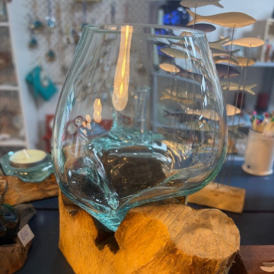 Molten Glass & Driftwood Bowl