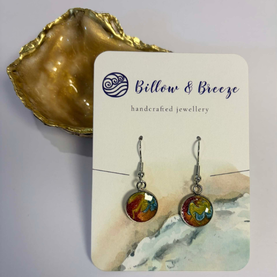 Coastal Themed Drop Earrings Island Vibe