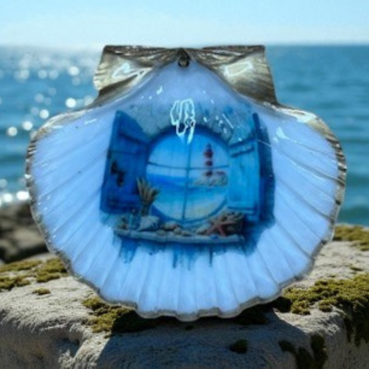 Solway Scallop Shell Trinket Dish - View from a Window