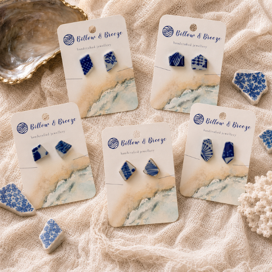 Sea Pottery Earrings