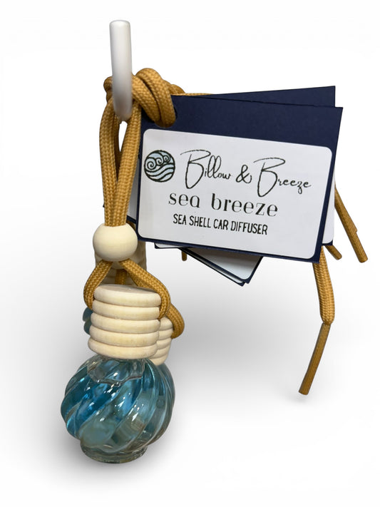 Sea Shell Car Diffuser - Hanging Bottle - Sea Breeze