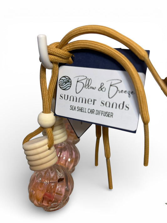 Sea Shell Car Diffuser - Hanging Bottle - Summer Sands