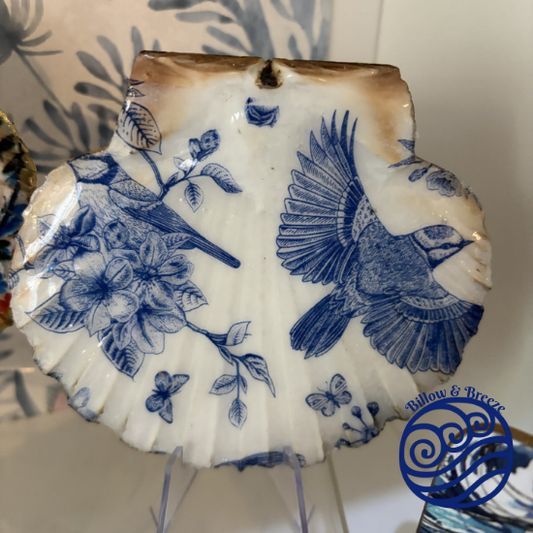 Solway Coast Scallop Shell Trinket Dish – Blue Bird Design