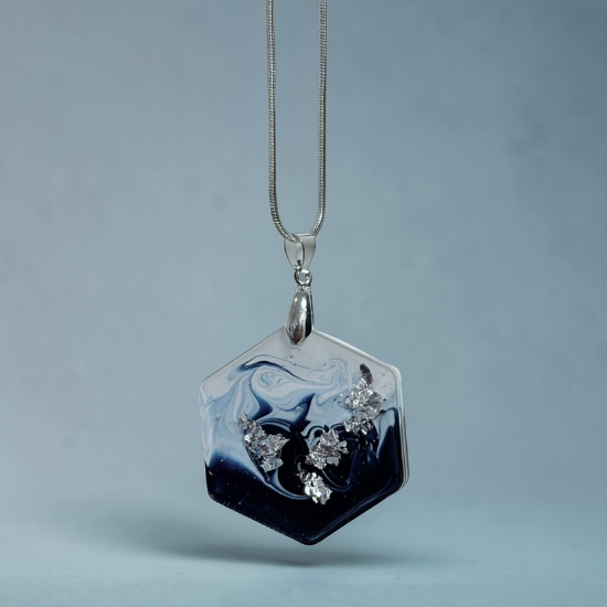 Coastal Waters Necklace - Hexagon