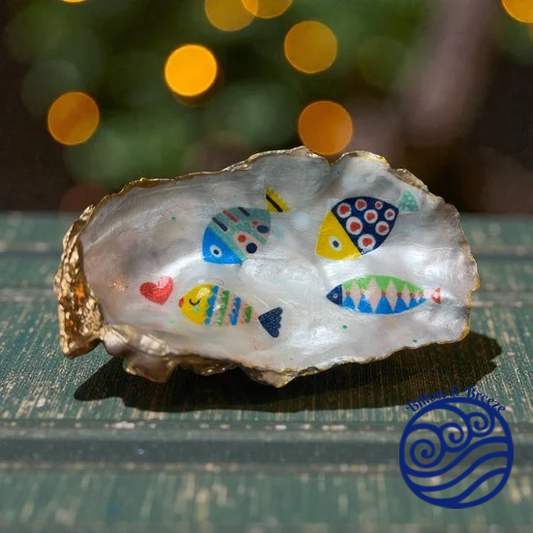 Loch Ryan Oyster Shell Trinket Dish - Bright Fish Design