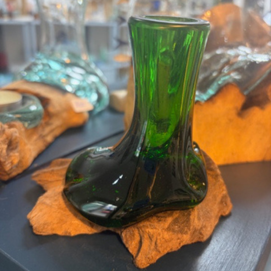 Molten Glass & Driftwood Vase