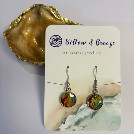 Coastal Themed Drop Earrings Island Vibe
