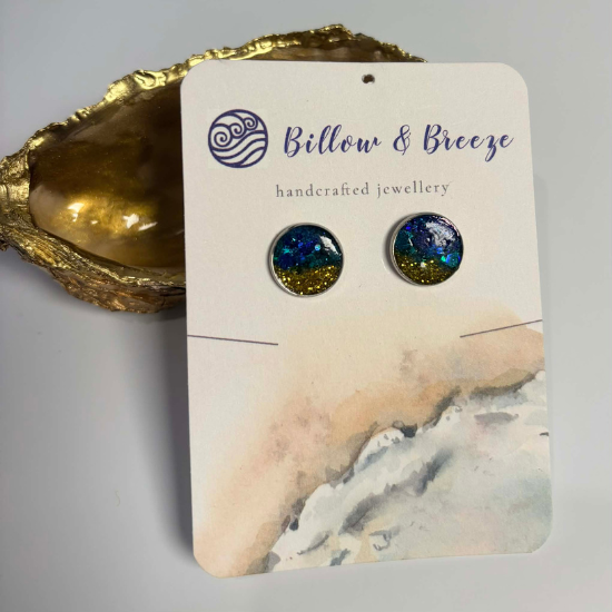 Coastal Themed Stud Earrings - Beach Vibe