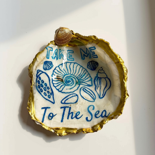 Take Me to the Sea – Handmade Ocean Oyster Shell Trinket Dish