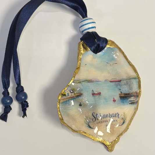 Stranraer Oyster Town – Hanging Oyster Shell Charm
